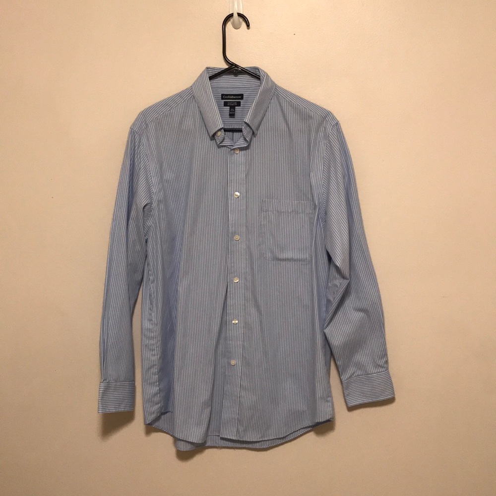 Croft & Barrow Blue Strip Long Sleeve Button Down